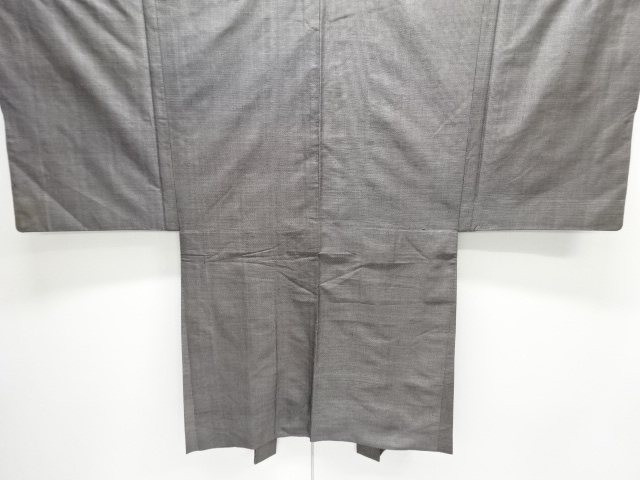  アンティーク　抽象模様織出し手織り紬男物着物アンサンブル